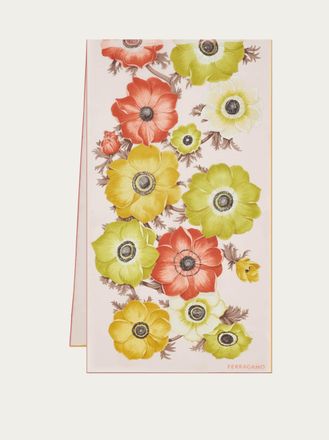 Ferragamo Women Anemone print silk scarf Pink