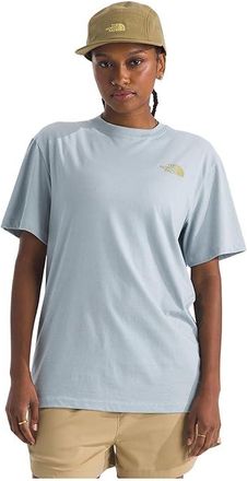 The North Face Explore Pin Relaxed Short Sleeve T-Shirts Womens Clothing Frost Grey : 2XL, Cotton