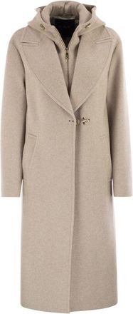 Fay Double Front Wool Jersey Coat