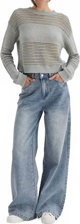 Crescent Sydney Wide Leg Denim In Blue