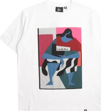 by Parra Tops, Heren, Wit, S, Katoen, Reading The Square T-Shirt