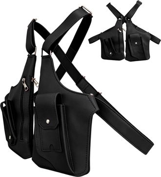 Generic Double Shoulder Armpit Bag,Adjustable Anti-Theft Holster,Shoulder Holster Bag | for Travel Work Passport School Money Running Hiking Motorcycle Phone