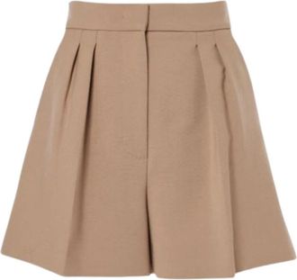 Max Mara Giugno Shorts - Dames - Bermuda - Bruin - XS - Wol - Korte Broeken