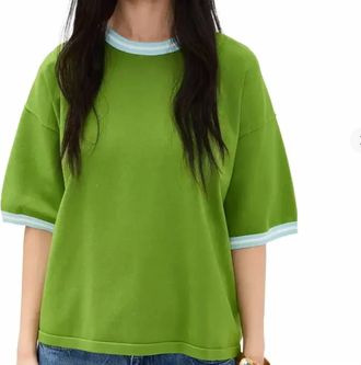Essentiel Jefinitely Knit Tshirt In Spirulina