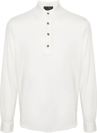 Dell'Oglio long-sleeve cotton Henley shirt - men - Cotton - 54 - White