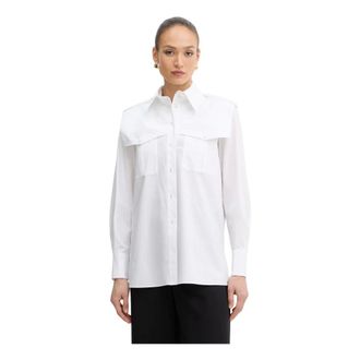 Karl Lagerfeld Camicia Classica in Cotone - - Blouses & Shirts - Donna - Bianco - M