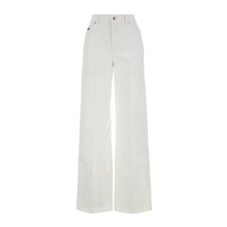 Alexander McQueen Stijlvolle Denim Broek voor Mannen - Dames - Jeans - Wit - Maat: W27 Denim