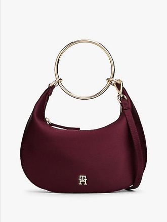 Tommy Hilfiger Bolso Hobo de sat&eacute;n con asa de pulsera