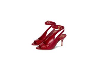 Vince Camuto Pavles Peep Toe High Heel Sandals Womens Dress Sandals Flame : 6.5 M, Suede