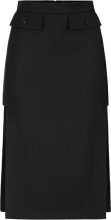 Elisabetta Franchi Rokken, Dames, Zwart, M, Wol, Cool Wool Rok