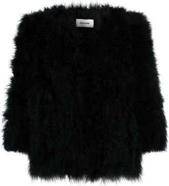 Yves Salomon Single-breasted Feather Jacket