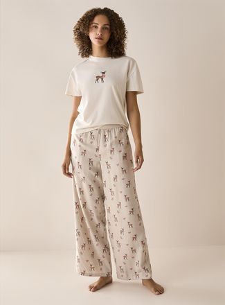 Twik Womens Cute print soft flannel lounge pant