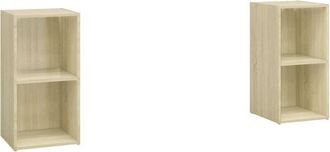 vidaXL Vidaxl - tv Cabinets 2 pcs Sonoma Oak 72x35x36.5 cm Engineered Wood