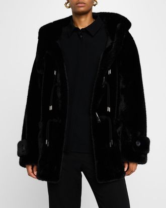 Kobi Halperin Rosie Hooded Faux Fur Coat