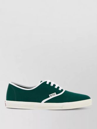 Prada canvas sneakers rubber sole contrast trim