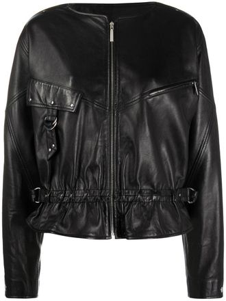 Alberta Ferretti Giacca oversize con zip - Nero
