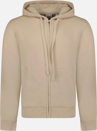 Burberry Mens Burberry Lindley Knitted Cashmere Hoodie Soft Fawn Beige - Cream - Size: 42