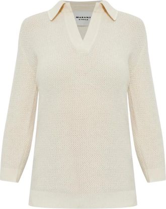 Isabel Marant Tops, Dames, Beige, 3Xs, Wol, Nathalie Poloshirt