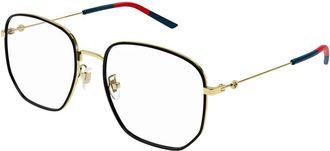 Gucci Vierkant brillenmontuur - Dames - Brillen - Zwart - 56 MM - Accessoires
