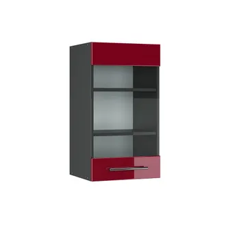Vicco Mobile Da Cucina In Vetro Fame-line, Rosso Bordeaux Lucido, 40 Cm Vicco