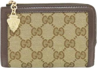 Gucci Pre-owned Canvas Portemonnee - Dames - Vintage Accessoires - Bruin - ONE Size - Vintage