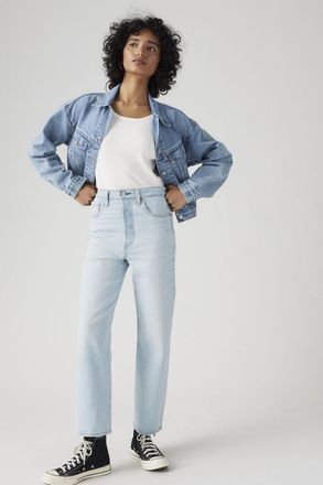 Levi's Vaqueros rectos tobilleros Ribcage - Mujer - 23X27 - Azul / Wow Me Over