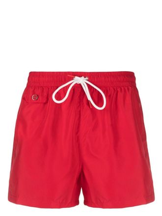 Kiton Zwembroek met trekkoordtaille - Rood
