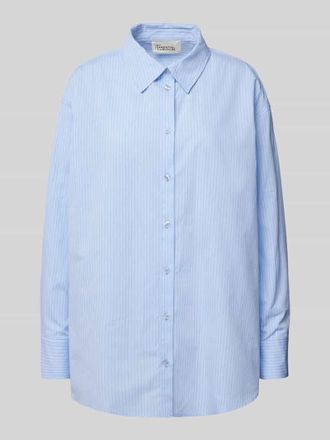 MY ESSENTIAL WARDROBE Regular Fit Hemdbluse mit durchgehender Knopfleiste in Hellblau, Größe 42