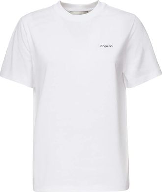 Coperni Logo Boxy T-Shirt - Dames - T-shirts - Wit - S - Katoen - Tops