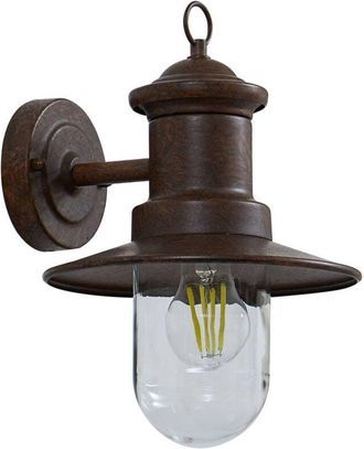 Lindby Lámpara de pared exterior Eloretta en Marrón Metal - Lindby