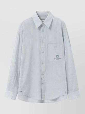 Wooyoungmi long sleeve striped silk nylon shirt