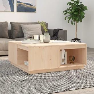 vidaXL Mesa De Centro De Madera Maciza De Pino 100x101x40,5 Cm Vidaxl
