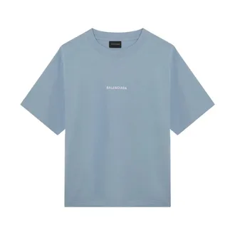 Balenciaga Back T-shirt - female - Balenciaga - T-Shirts - Blue - L - Tops