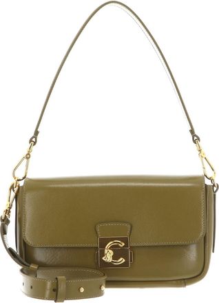 Coccinelle cross body bag C-Me Lock Shiny Smooth Handbag Leather Seagrass khaki