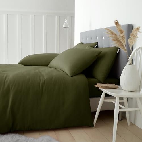 Catherine Lansfield Vorhänge Woodland Trees - Gefütterte Gardinen 228x228cm Grün