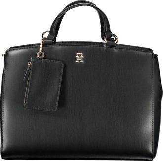 Tommy Hilfiger Zwarte dameshandtas met afneembare band - Dames - Handtassen - Zwart - ONE Size - Tassen