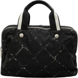 Chanel Pre-owned Handbags, female, Black, Size: ONE SIZE Pre-owned Nylon Handbag