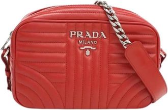 Prada Pre-owned Cross Body Bags, female, Red, Size: ONE SIZE Pre-owned Vintage Shoulder Bag