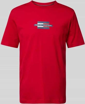 Tommy Hilfiger Regular Fit T-Shirt aus reiner Baumwolle in Rot, Größe XXL