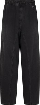 Wooyoungmi Denim Trainingsbroeken - Heren - Loose Fit Jeans - Zwart - L - Denim - Jeans