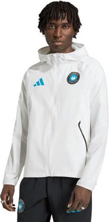 adidas Mens adidas White Charlotte FC Tiro Travel Full-Zip Hooded Windbreaker at Nordstrom, Size Xx-Large