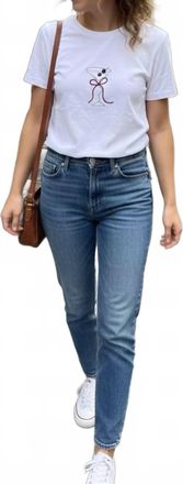 Cynthia Rowley Beaded Martini T-Shirt In White
