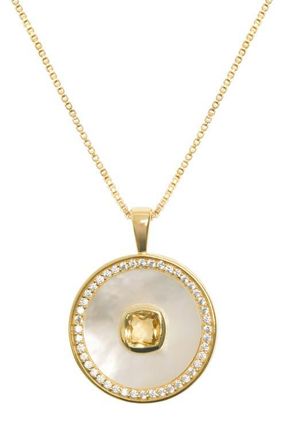 Freya Rose Citrine Mother Of Pearl Necklace at Nordstrom, Size 9.25