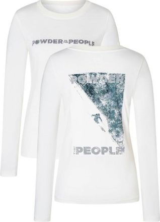 super.natural Powder To The People Bio Jersey L/S Merinolongsleeve f&uuml;r Damen | wei&szlig;