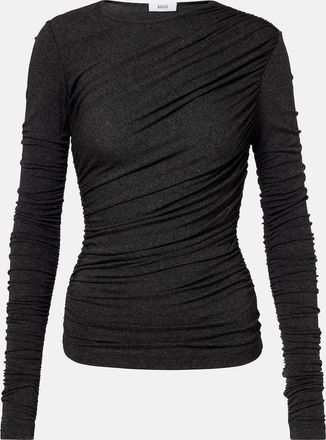 A Gold E Top Tania in jersey con ruches