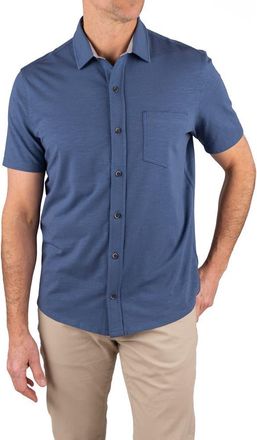 Tailor Vintage Slub Jersey Button-Up Shirt in Vintage Indigo at Nordstrom Rack, Size X-Large