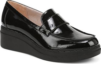 Life Stride Dolce Platform Wedge Loafer in Black Patent at Nordstrom, Size 8.5