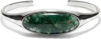 Awe Inspired Cabochon Cuff Bracelet in 925 Sterling Silver at Nordstrom