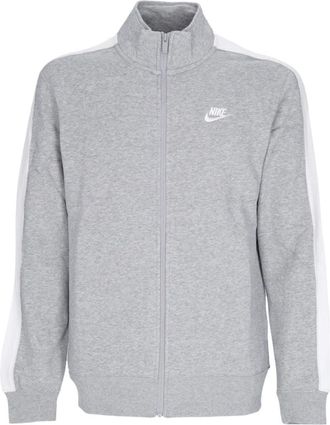 Nike Zip-throughs, male, Gray, Size: XL High Neck Sweatshirt Track Jacket