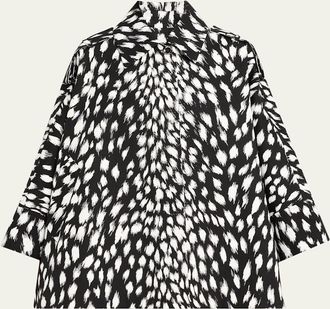 Givenchy Animal Print Cocoon Trench Coat